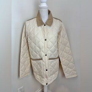 Barbour Elizabeth Quilted Jacket In Calico Size 12